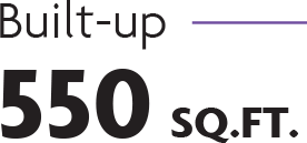 Built-up 550 sq.ft.